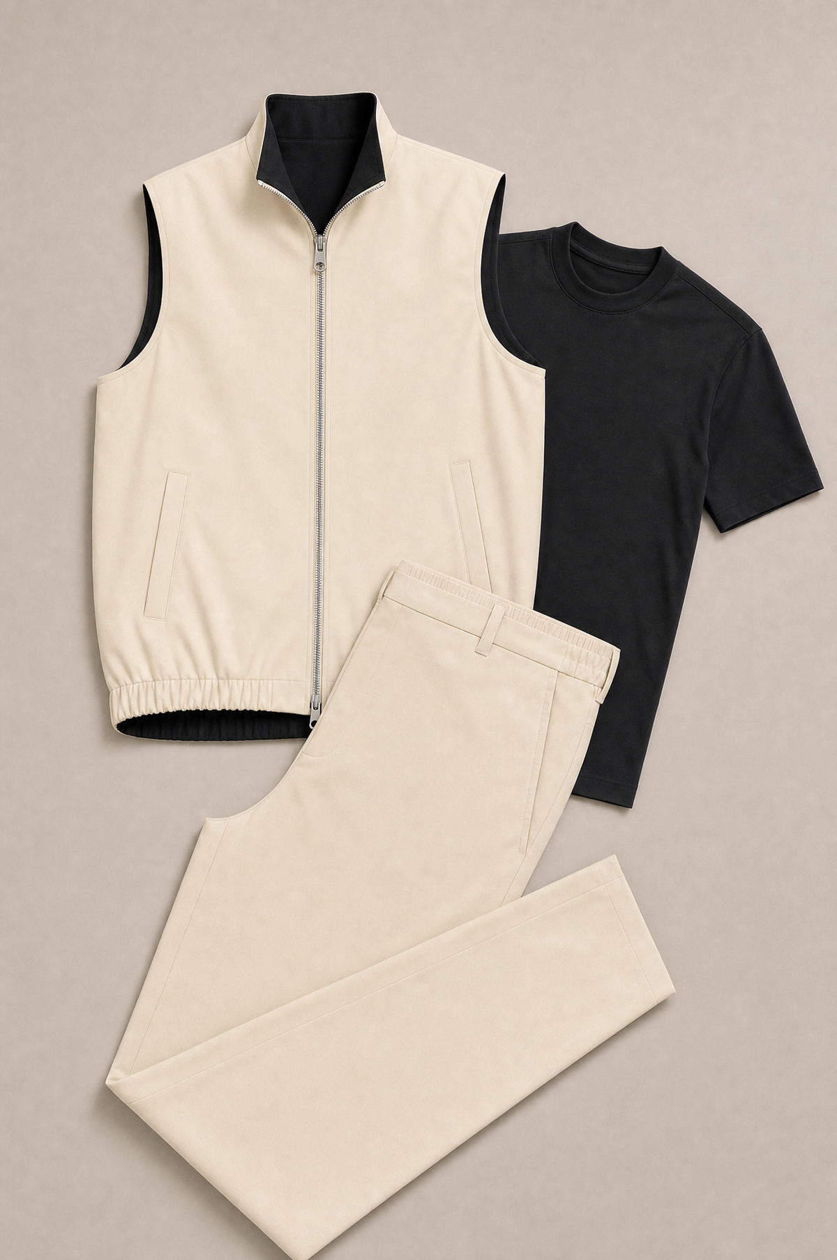 Milano Reverso Set Crema & Nero flat-lay