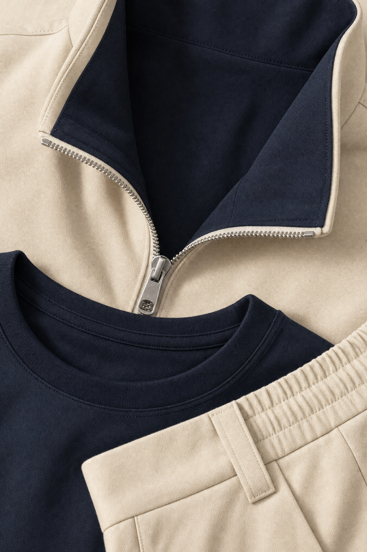 Milano Reverso Set Crema & Blu detail