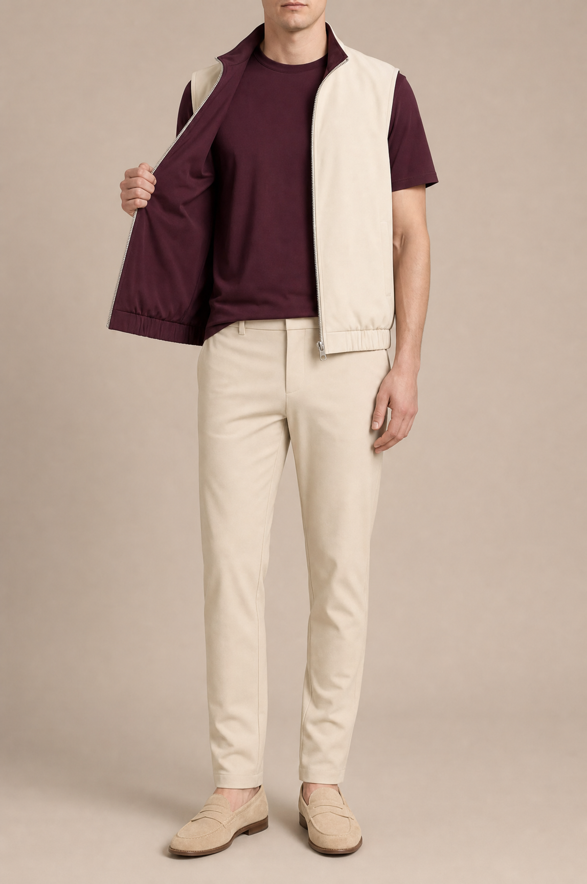 Milano Reverso Set Crema & Bordeaux front