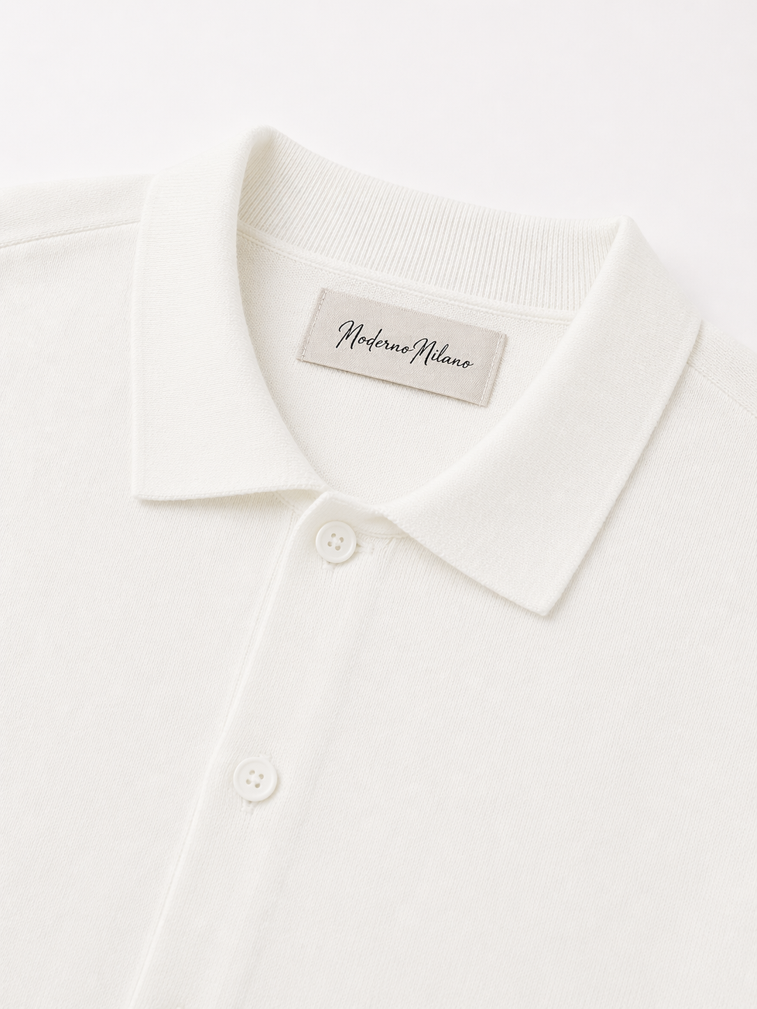 MILANO KNIT POLO - WHITE