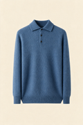 MILANO CASHMERE BERGAMO POLO - DENIM BLUE