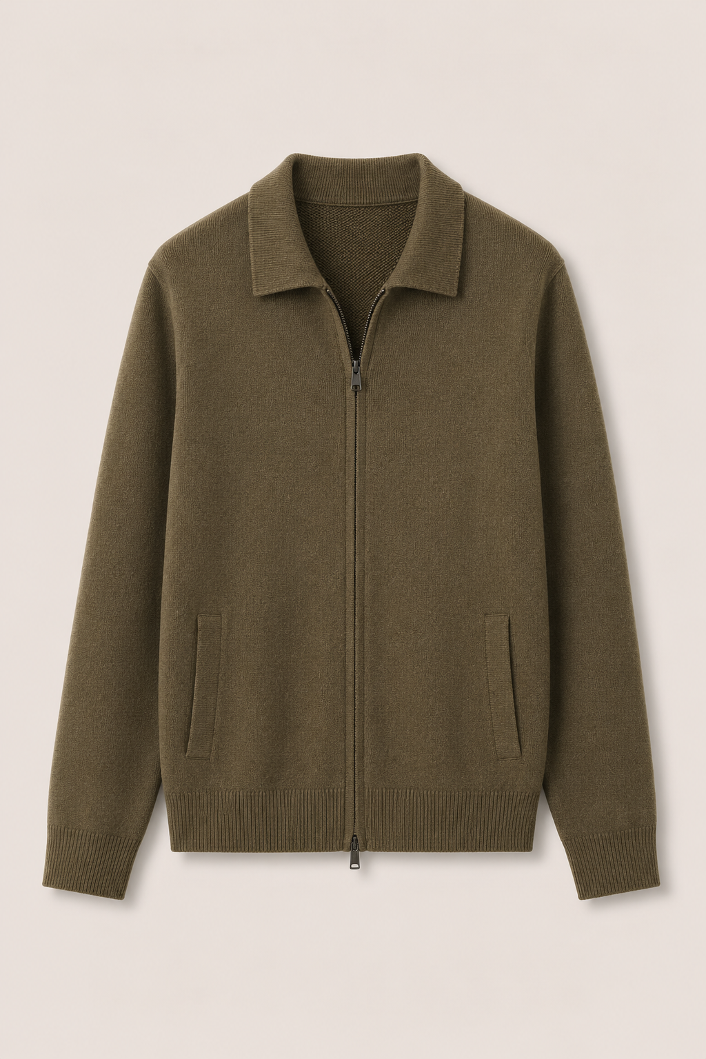 MILANO CASHMERE VERONA CARDIGAN - OLIVE