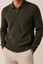 MILANO CASHMERE VERONA CARDIGAN - GREEN