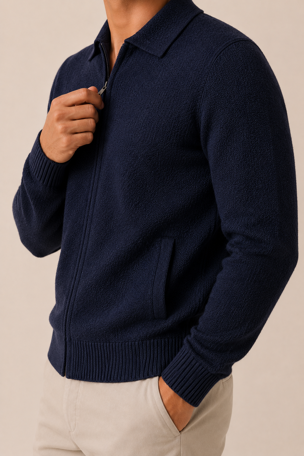 MILANO CASHMERE VERONA CARDIGAN - NAVY