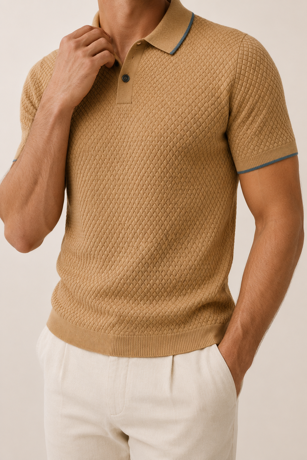 MILANO CASHMERE SORRENTO POLO - CAMMELLO