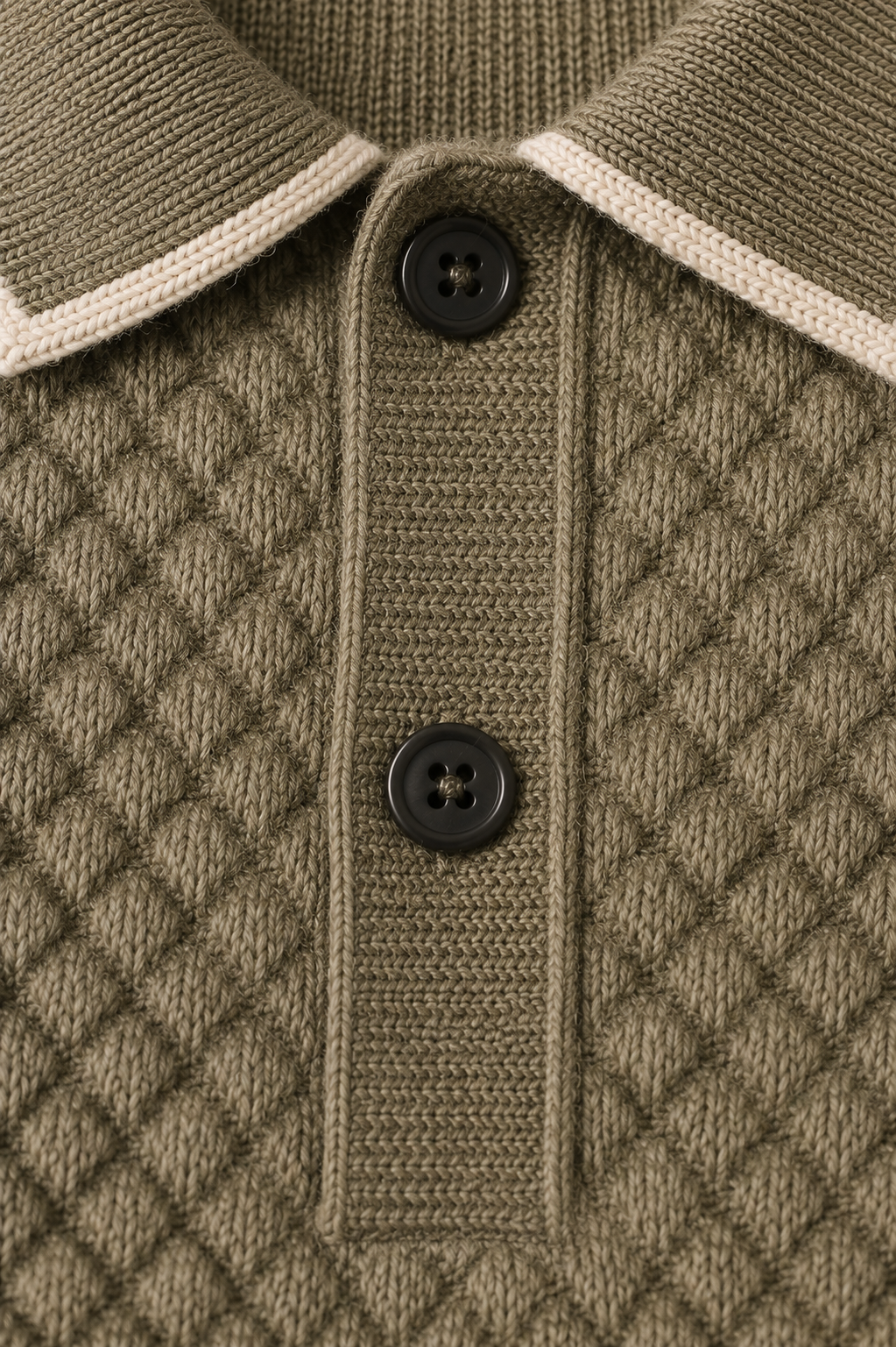 MILANO CASHMERE SORRENTO POLO - OLIVA