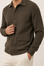 MILANO CASHMERE CAMICIA - OLIVA