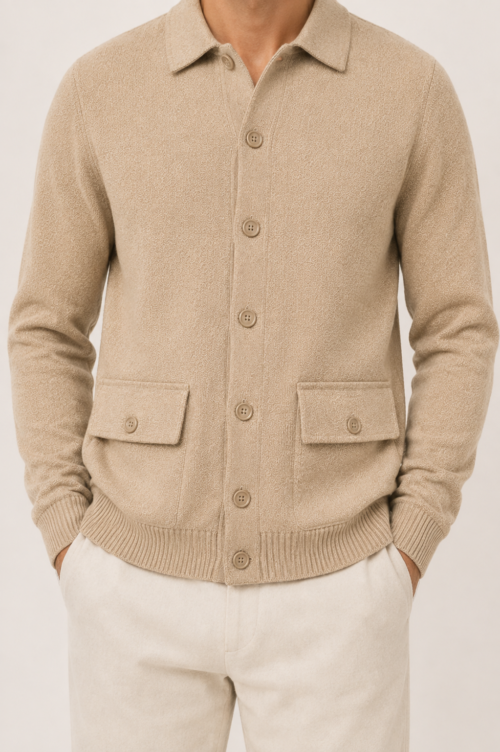 MILANO CASHMERE CAMICIA - SABBIA