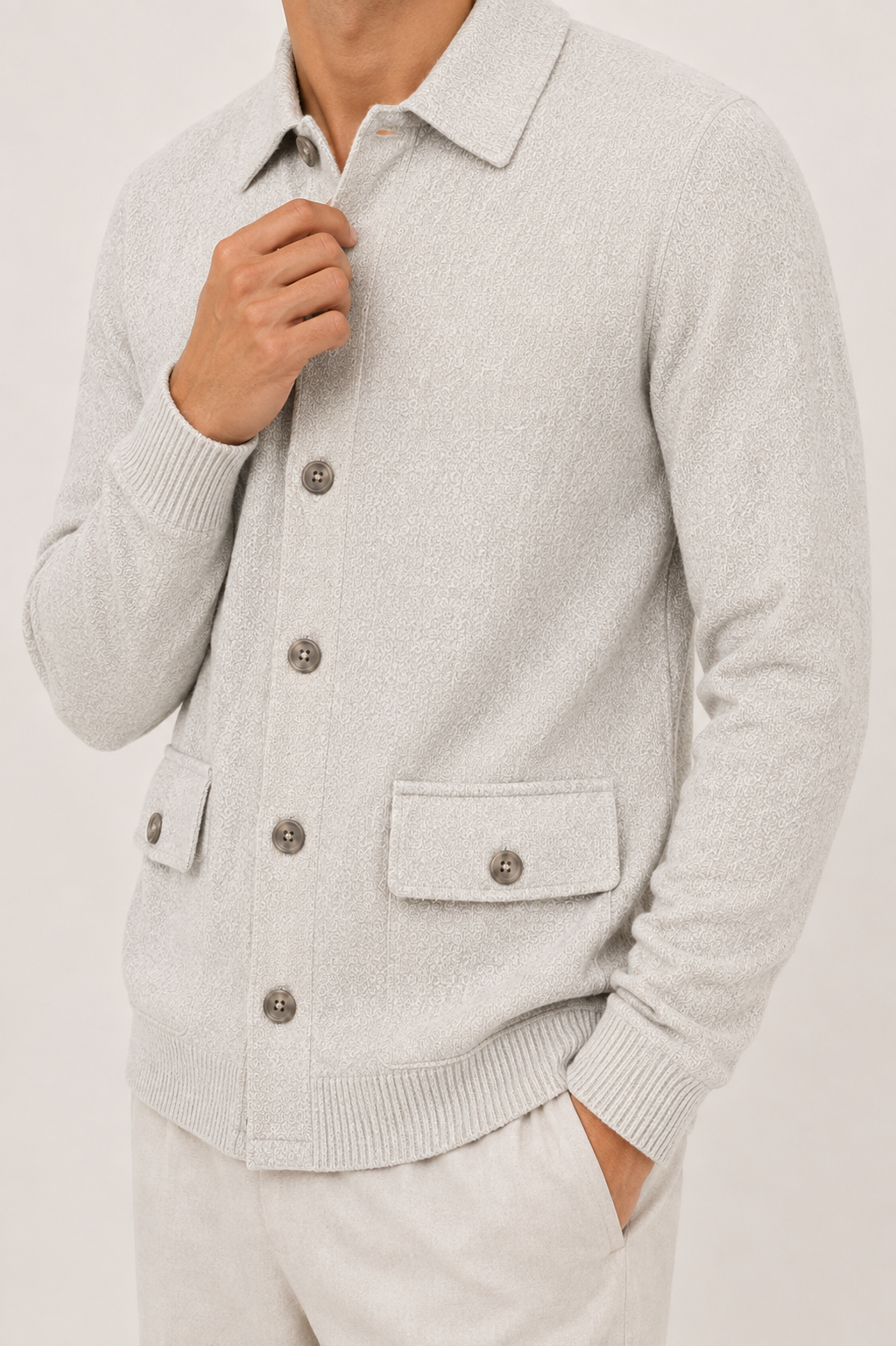 MILANO CASHMERE CAMICIA - PERLA