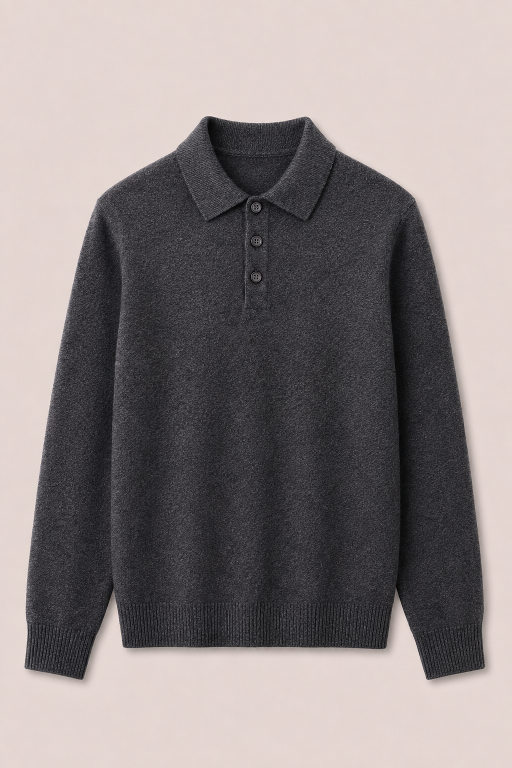 MILANO CASHMERE CORTINA POLO - CHARCOAL