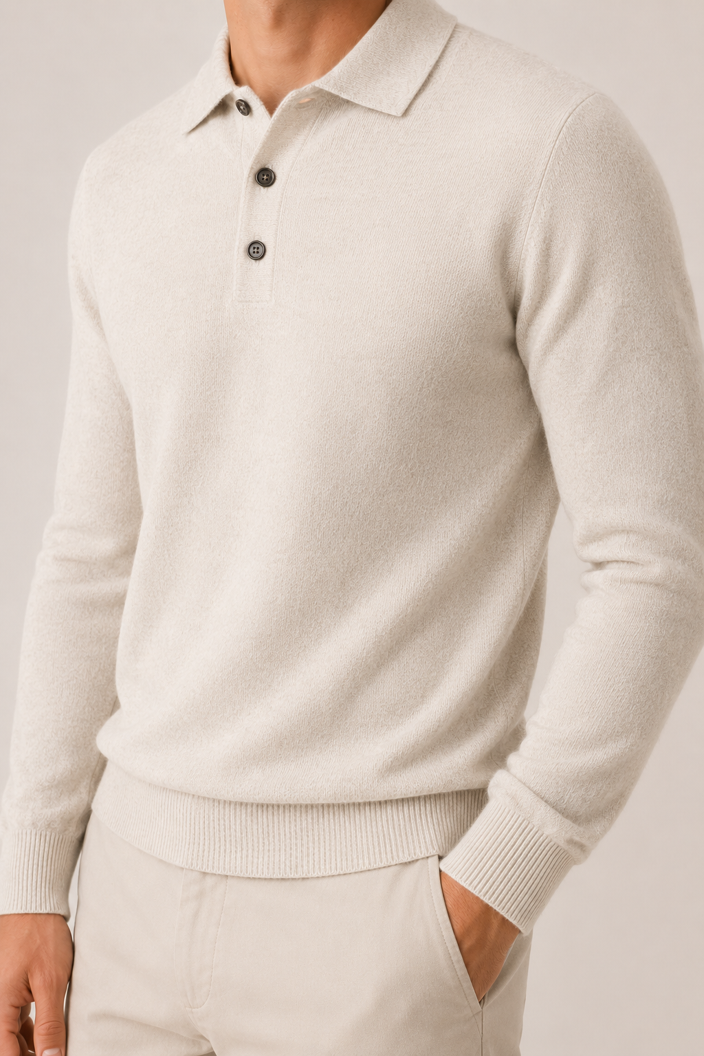 MILANO CASHMERE CORTINA POLO - OFF WHITE