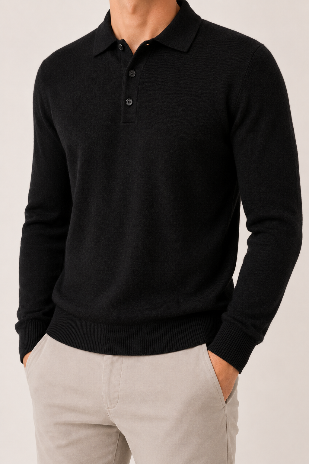 MILANO CASHMERE CORTINA POLO - BLACK