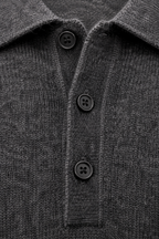 MILANO CASHMERE CORTINA POLO - CHARCOAL