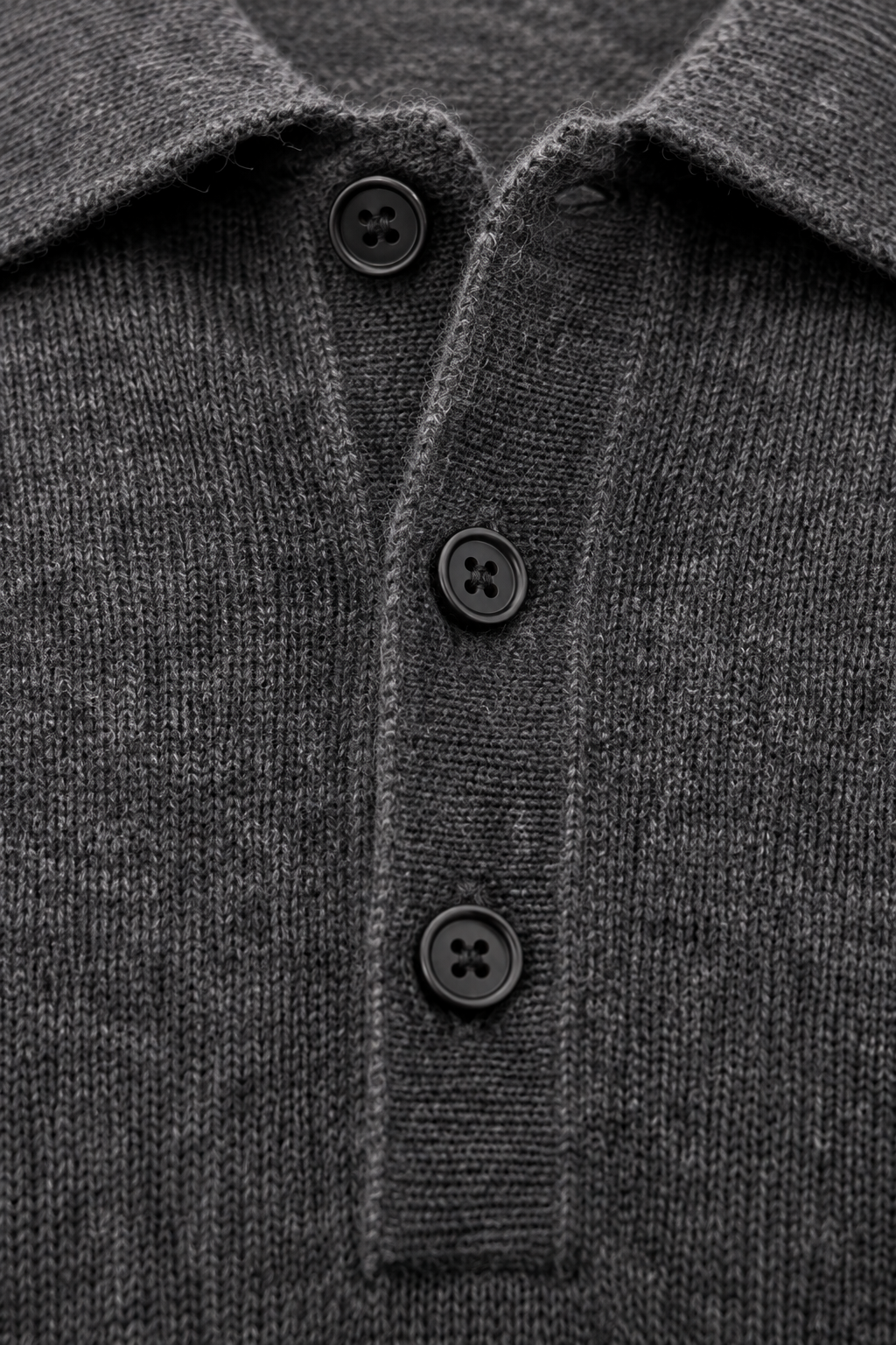 MILANO CASHMERE CORTINA POLO - CHARCOAL