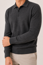 MILANO CASHMERE CORTINA POLO - CHARCOAL