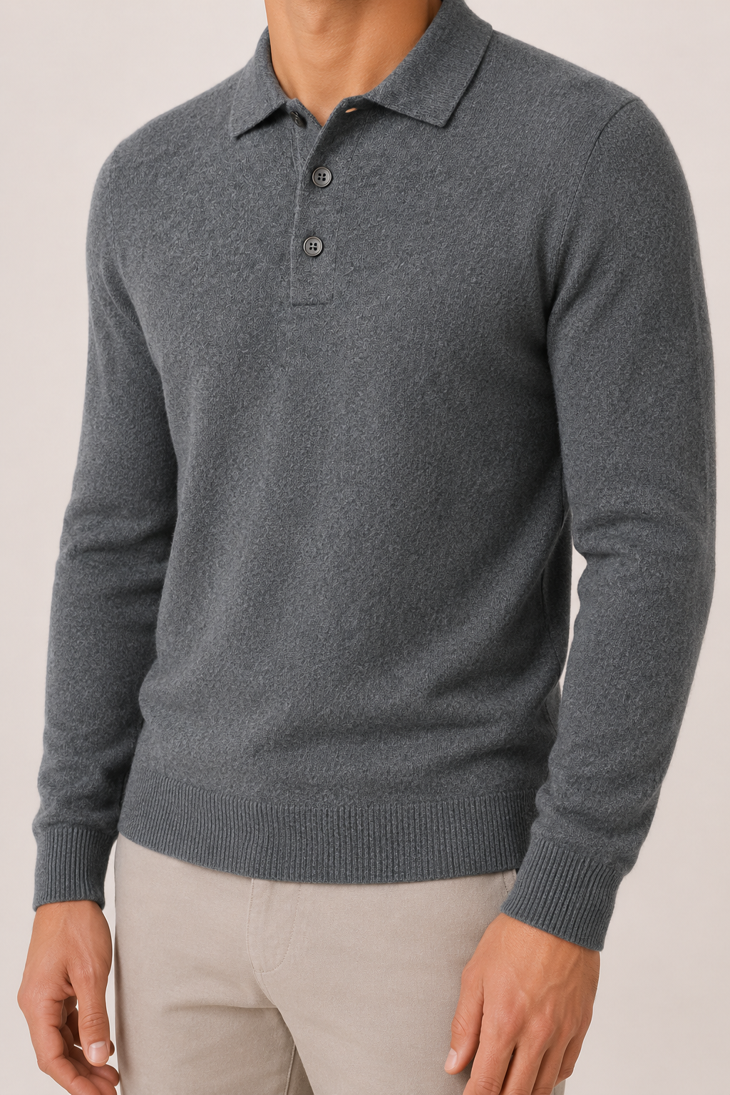 MILANO CASHMERE CORTINA POLO - GREY