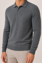 MILANO CASHMERE CORTINA POLO - GREY