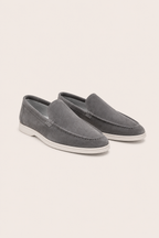 MOCASSINS EN DAIM MILANO - GRIS