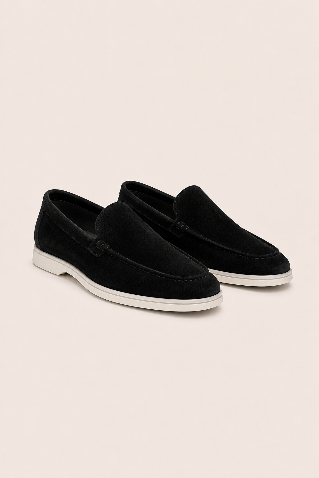 MOCASSINS EN DAIM MILANO - NOIR