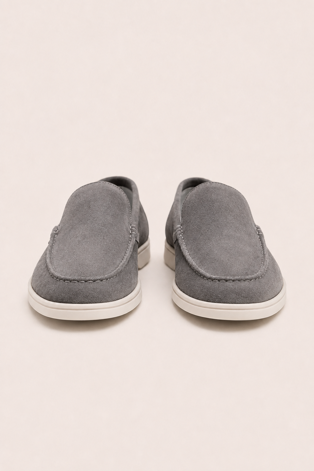 MOCASSINS EN DAIM MILANO - GRIS