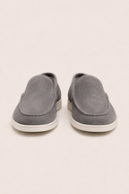 MOCASSINS EN DAIM MILANO - GRIS