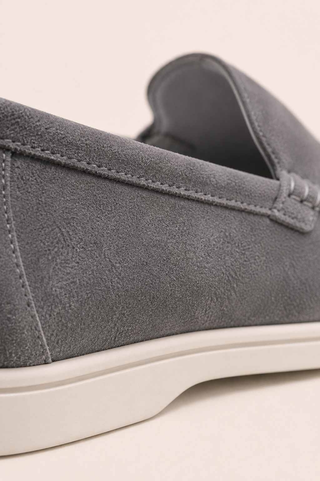 MOCASSINS EN DAIM MILANO - GRIS