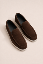 MILANO SUEDE LOAFERS - MORO