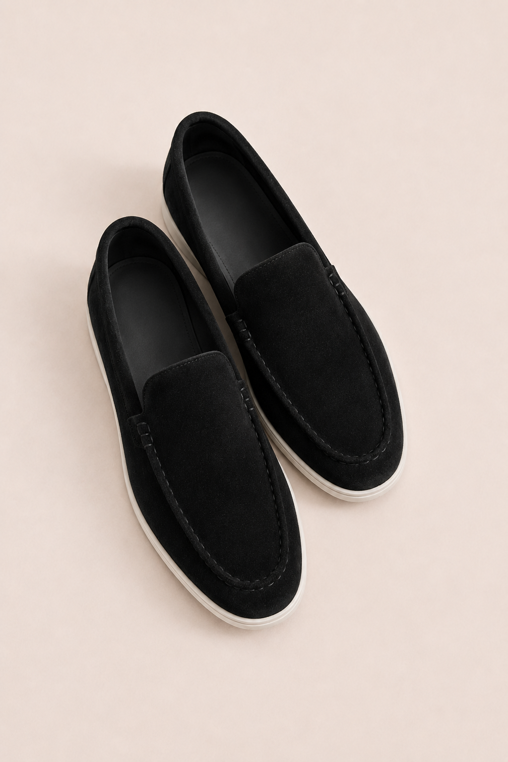 MILANO SUEDE LOAFERS - NERO