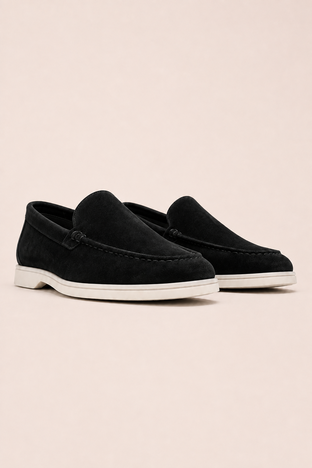 MOCASSINS EN DAIM MILANO - NOIR