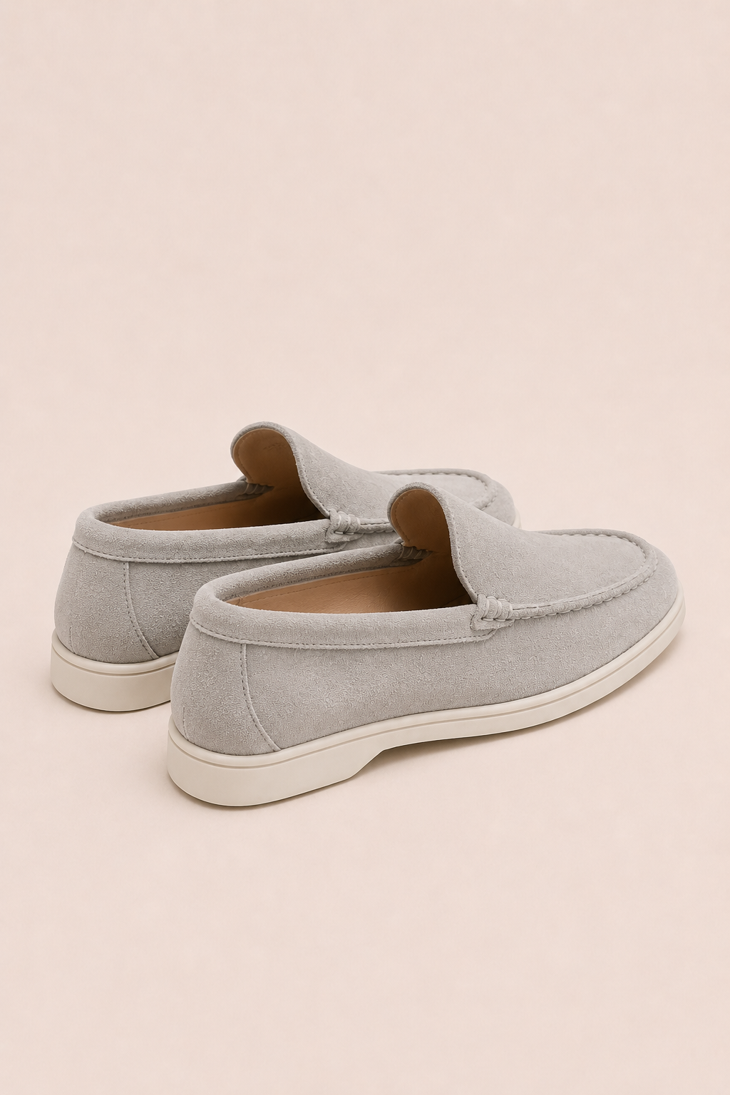 MILANO SUEDE LOAFER - PERLA