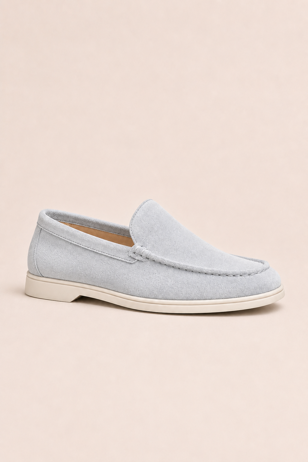 MILANO SUEDE LOAFER - GHIACCIO