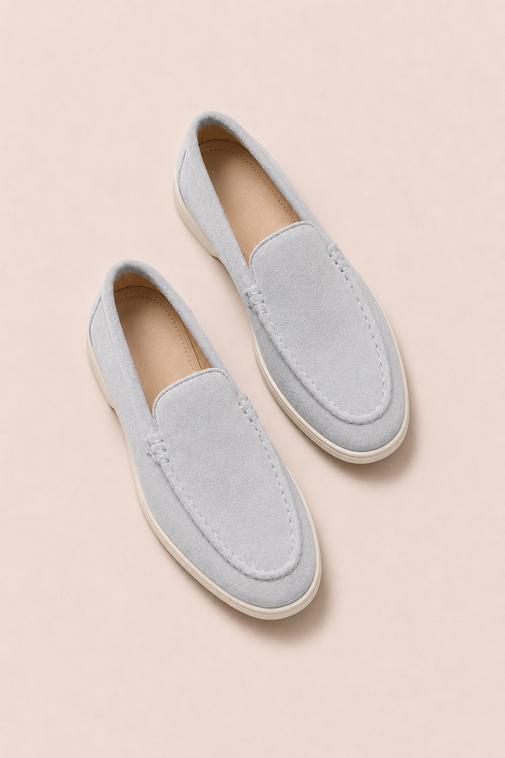 MILANO SUEDE LOAFER - GHIACCIO