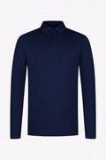 MILANO SIGNATURE LONG SLEEVE POLO - NAVY BLUE