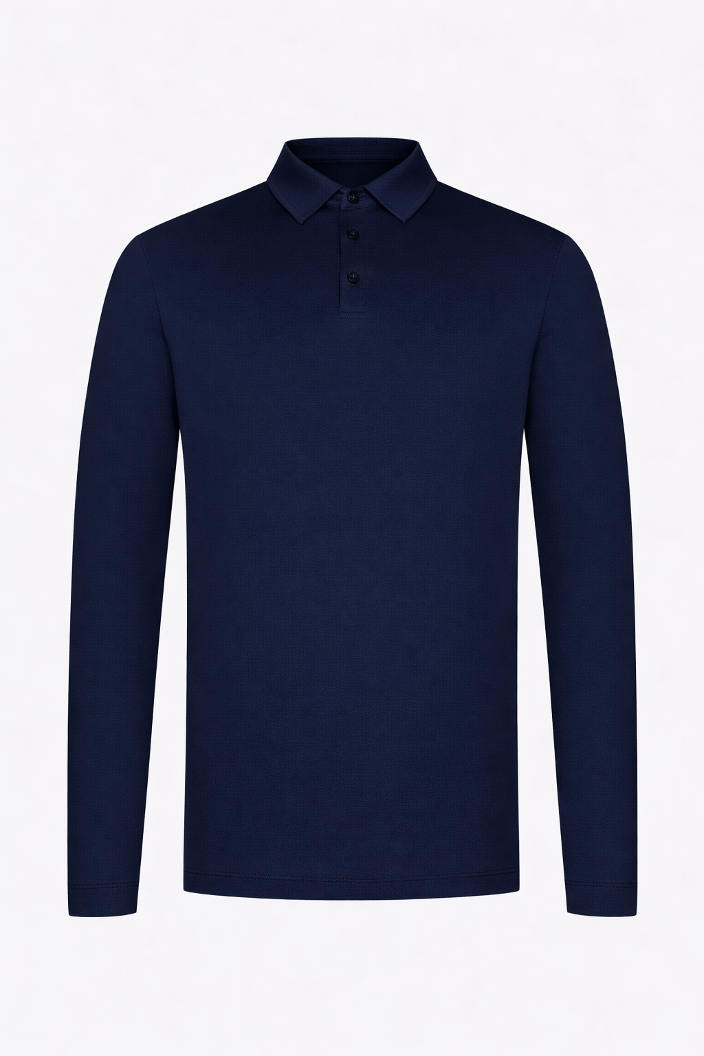 MILANO SIGNATURE LONG SLEEVE POLO - NAVY BLUE