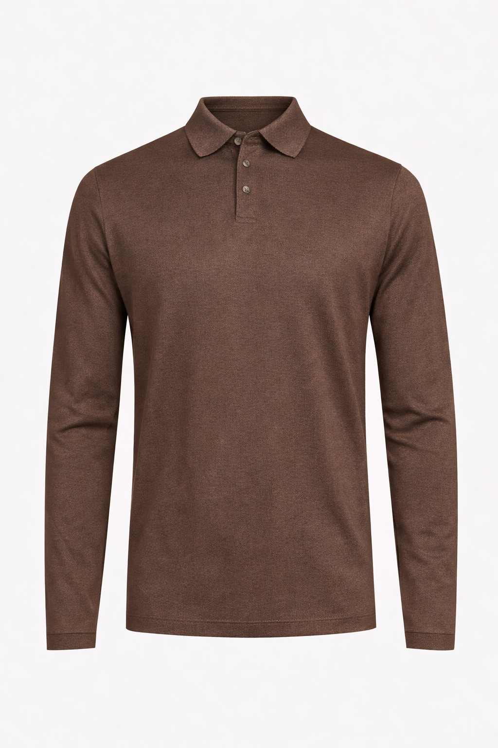 MILANO SIGNATURE LONG SLEEVE POLO - CAMEL