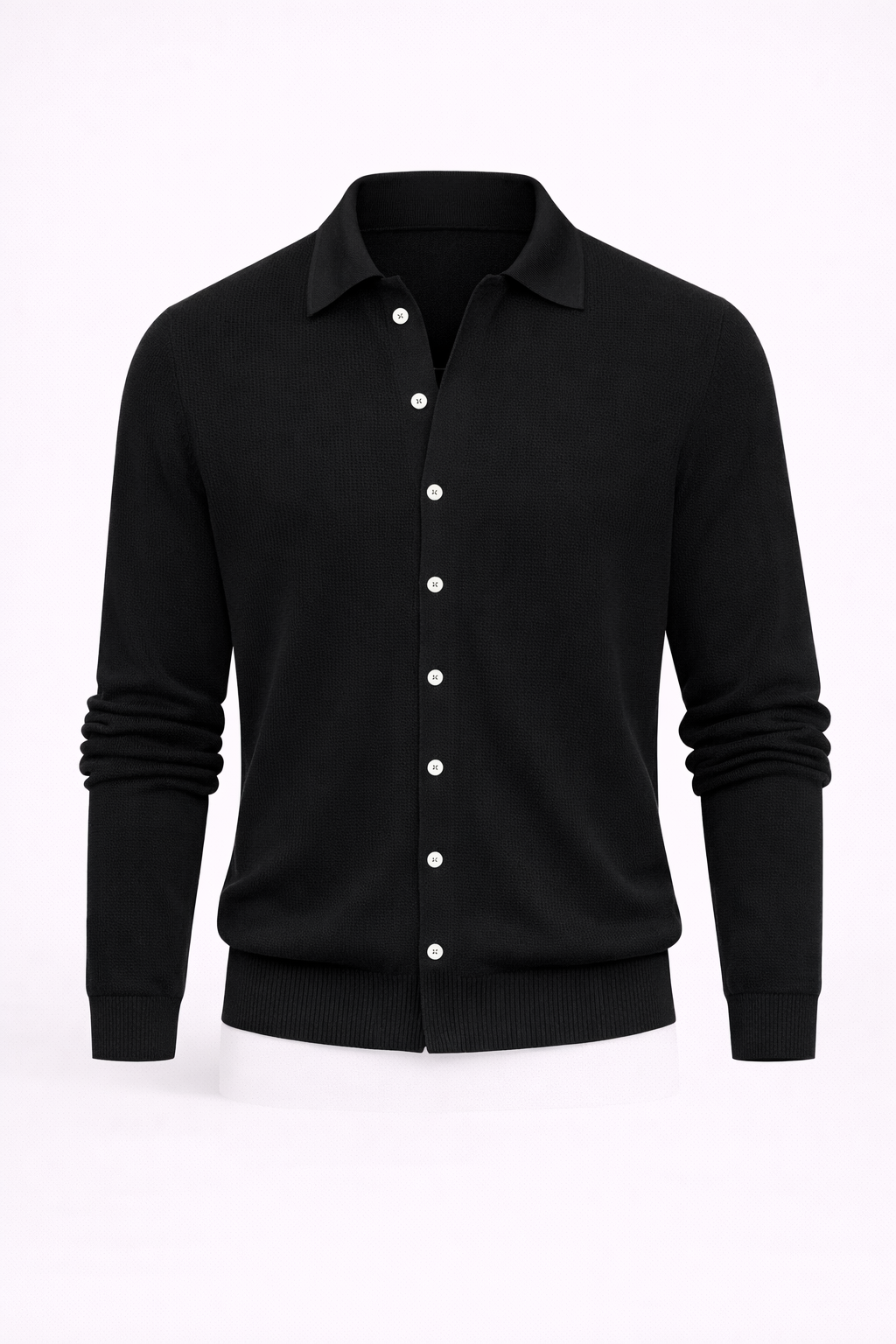 MILANO KNIT POLO - BLACK