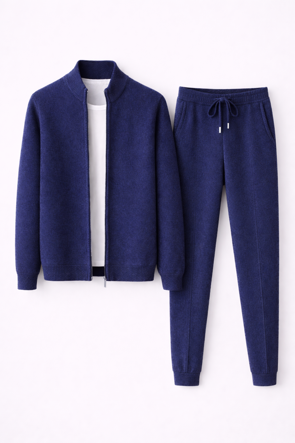 ENSEMBLE DE SALON EN CACHEMIRE MILANO - BLEU MARINE