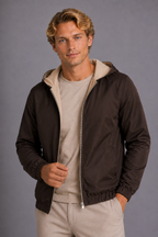 MILANO HOODED JACKET - BROWN