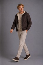 MILANO HOODED JACKET - BROWN