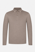 MILANO SIGNATURE LONG SLEEVE POLO - CAMEL