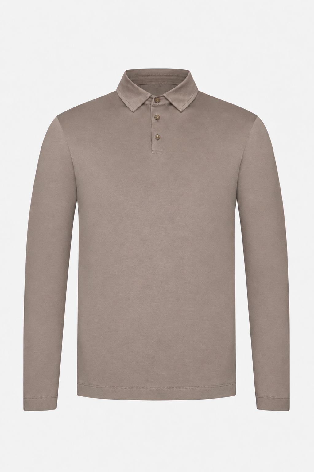 MILANO SIGNATURE LONG SLEEVE POLO - CAMEL