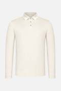 MILANO SIGNATURE LONG SLEEVE POLO - BEIGE