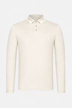 MILANO SIGNATURE LONG SLEEVE POLO - BEIGE