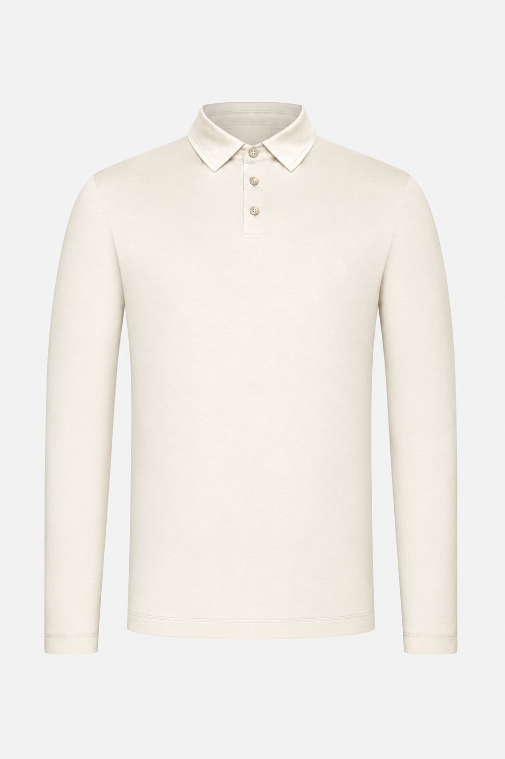 MILANO SIGNATURE LONG SLEEVE POLO - BEIGE