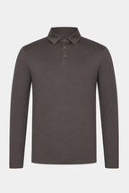 MILANO SIGNATURE LONG SLEEVE POLO - GREY