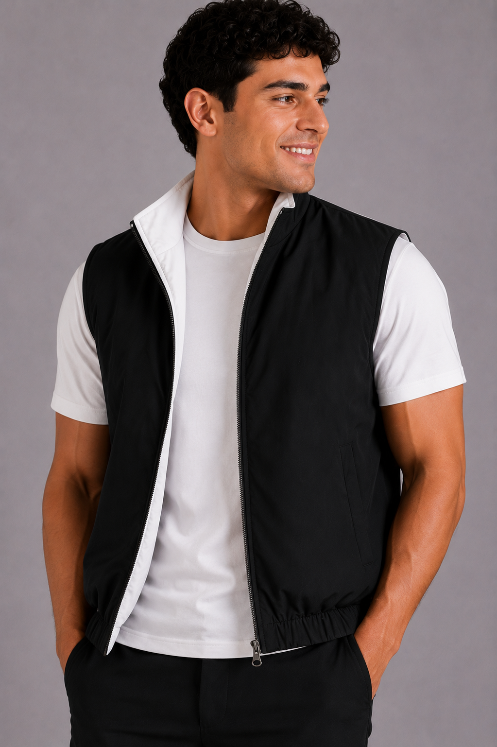 LE GILET MILANO REVERSO - NOIR