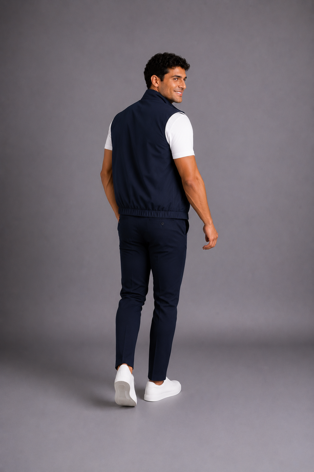 LE GILET MILANO REVERSO - BLEU MARINE