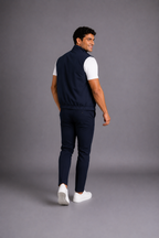 LE GILET MILANO REVERSO - BLEU MARINE