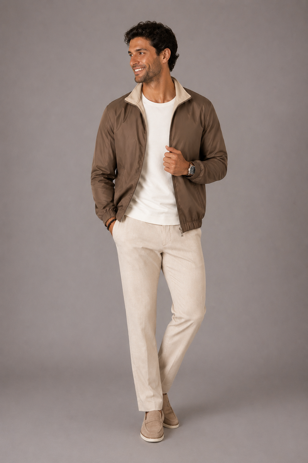 MILANO CLASSIC JACKE – CHAMPAGNERFARBEN