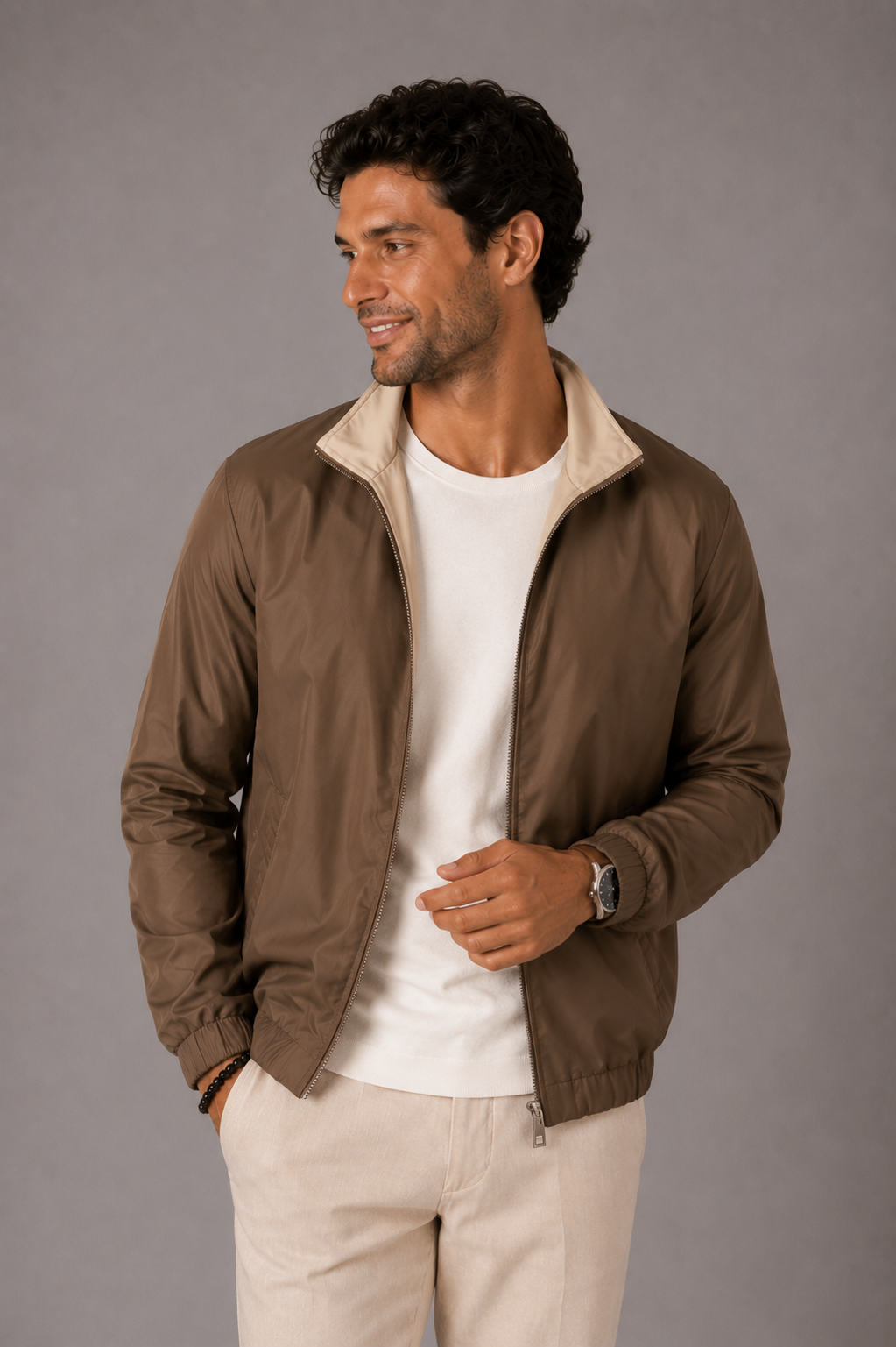 MILANO CLASSIC JACKE – CHAMPAGNERFARBEN